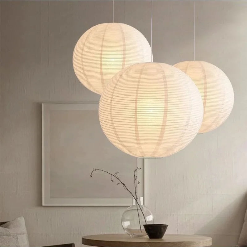 Japanese Noguchi Style Rice Paper Pendant