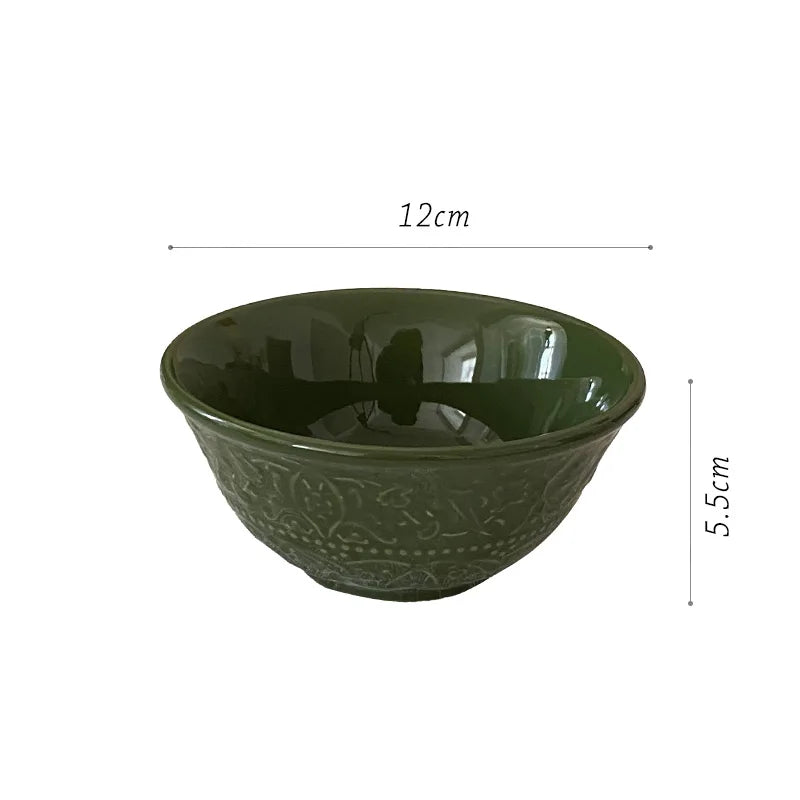 Emerald Embossed Dinner Set