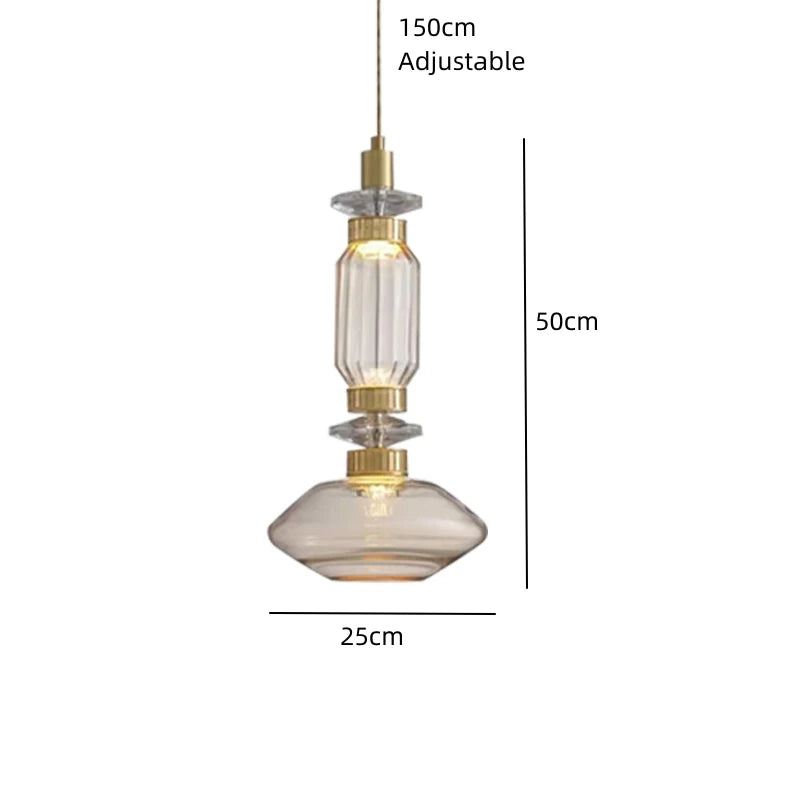 Amber Glass Pendant Lamp