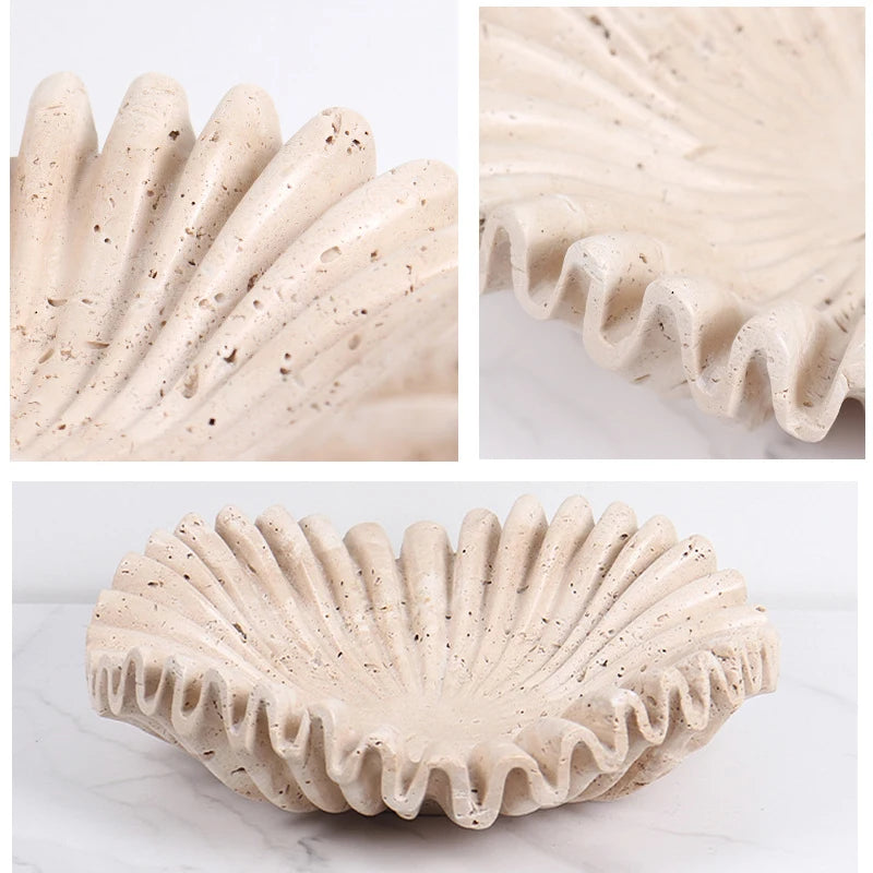 Marble Ruffle Bowl
