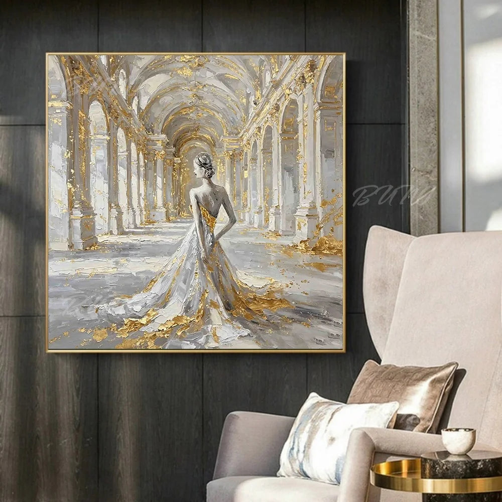 Gold Foil Canvas Painting