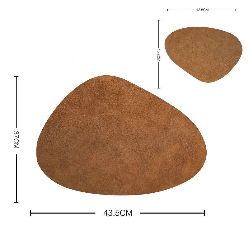 Cowhide Placemat and Coaster Set