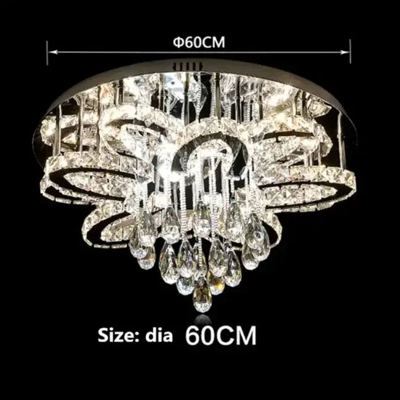 Round RGB Crystal Chandelier