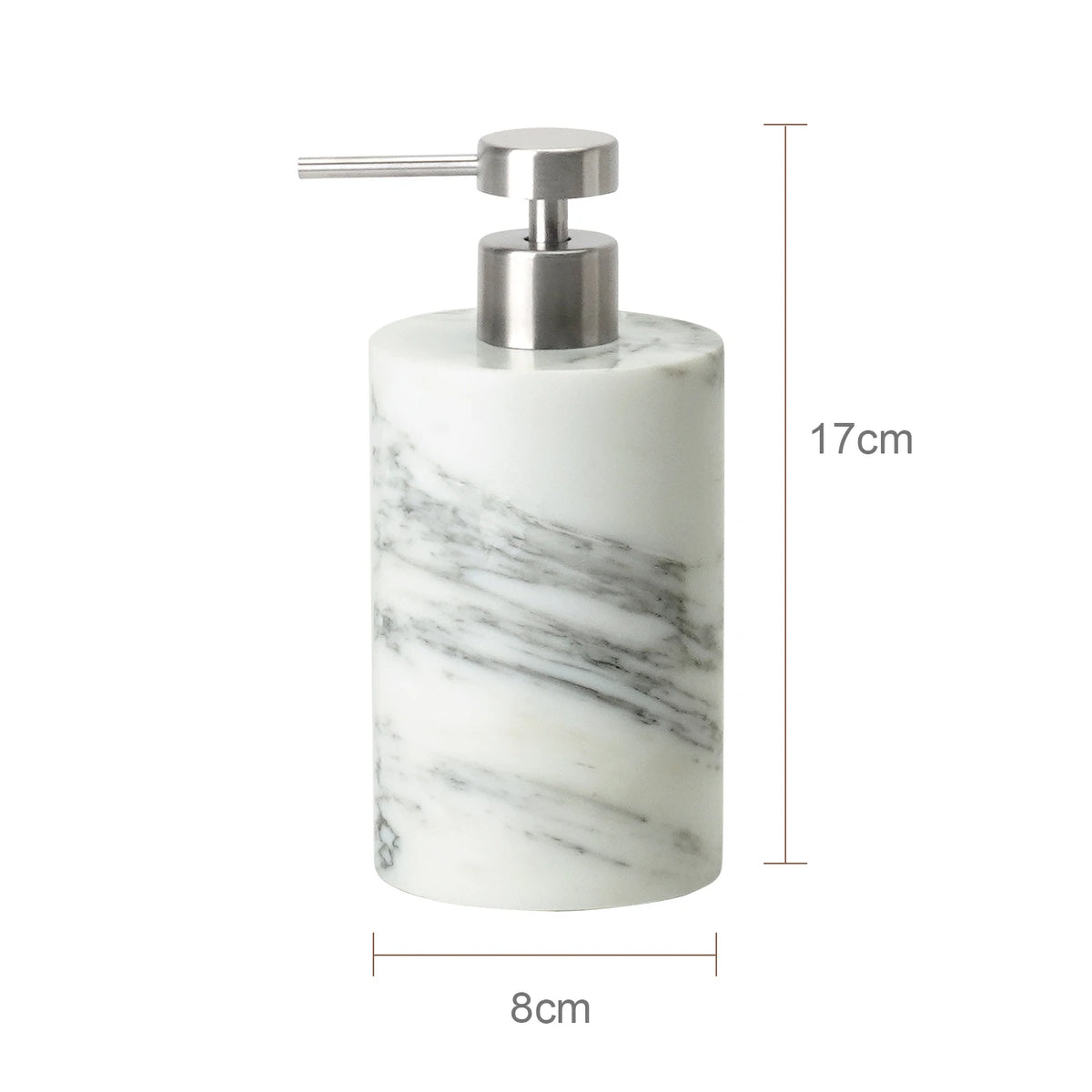 White Arabescato Natural Marble Bathroom Set