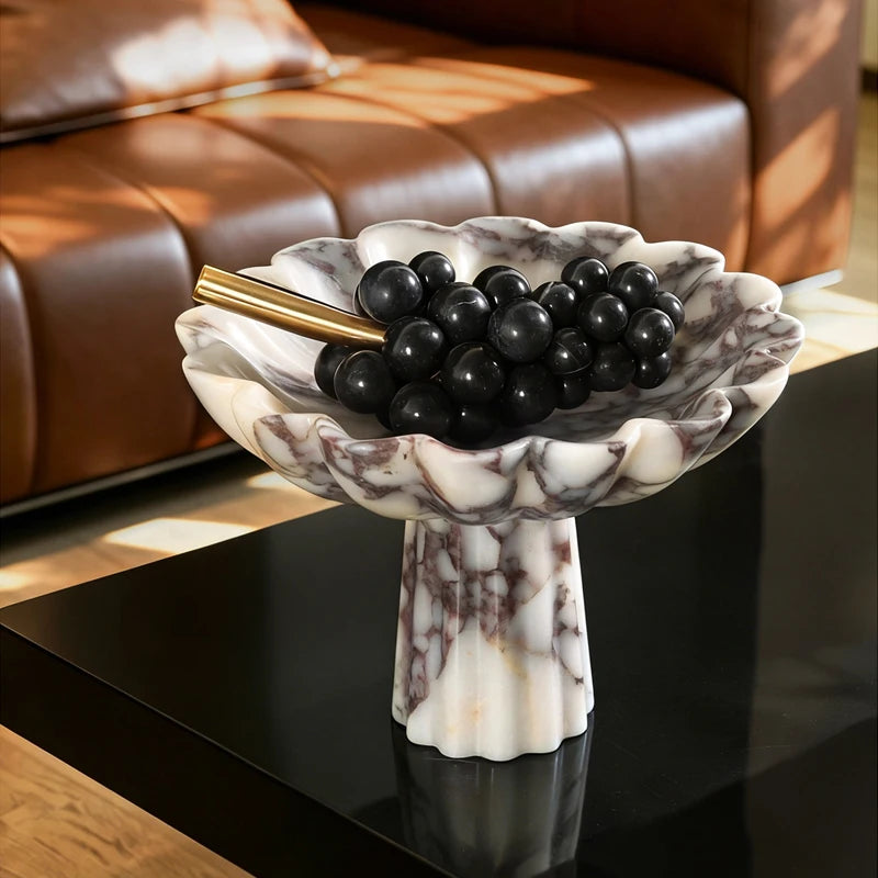 Calacatta Viola Footed Bowl