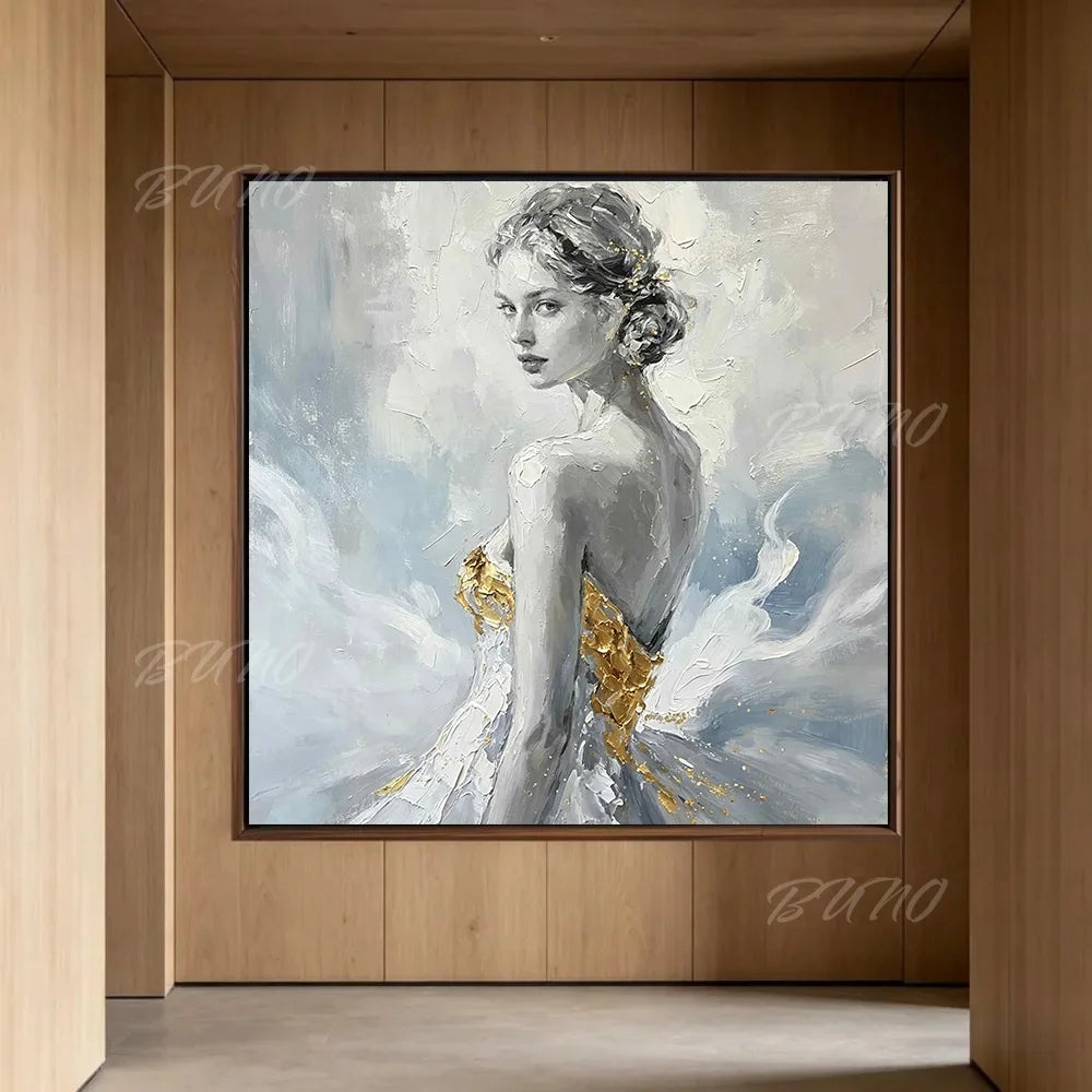 Gold Foil Canvas Painting