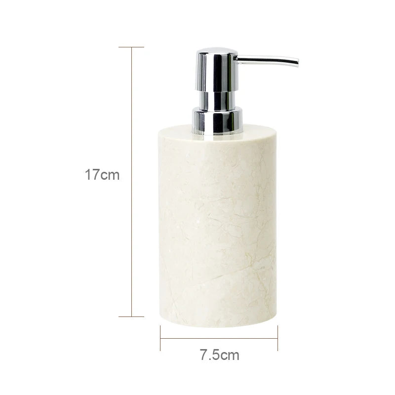Emperador Light Marble Bath Set