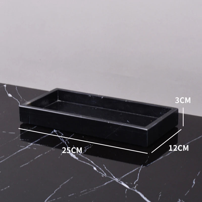 Black Nero Marquina Marble Bathroom Set