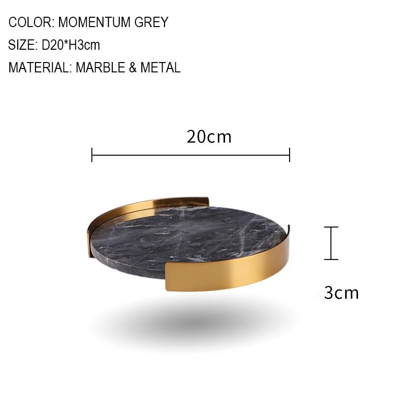 Scandinavian Decorative Natural Marble Tray