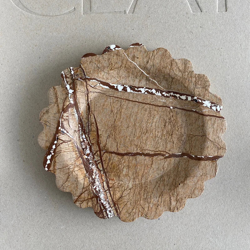 Natural Marble Travertine Serving Tray