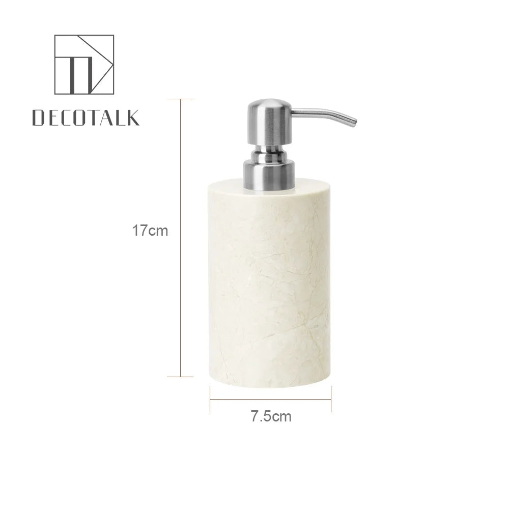 Cream Marble Bath Set