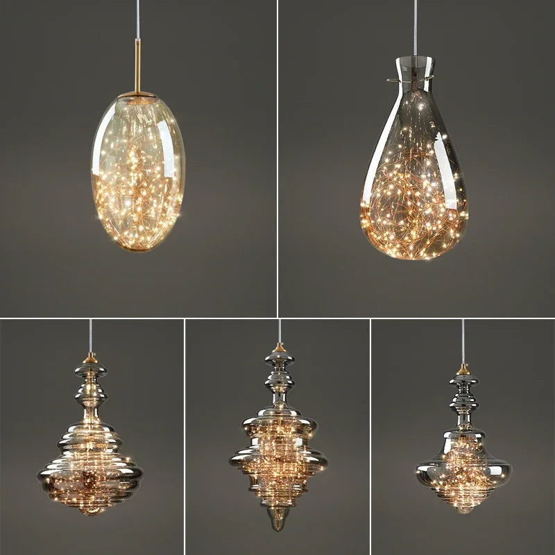 Designer Raindrop Crystal Pendant Light