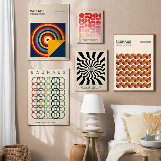 Bauhaus Geometric Poster