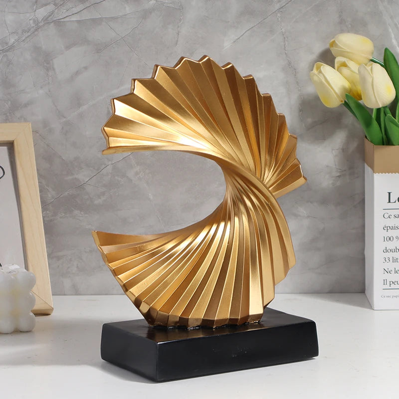 Golden Wave Sculpture