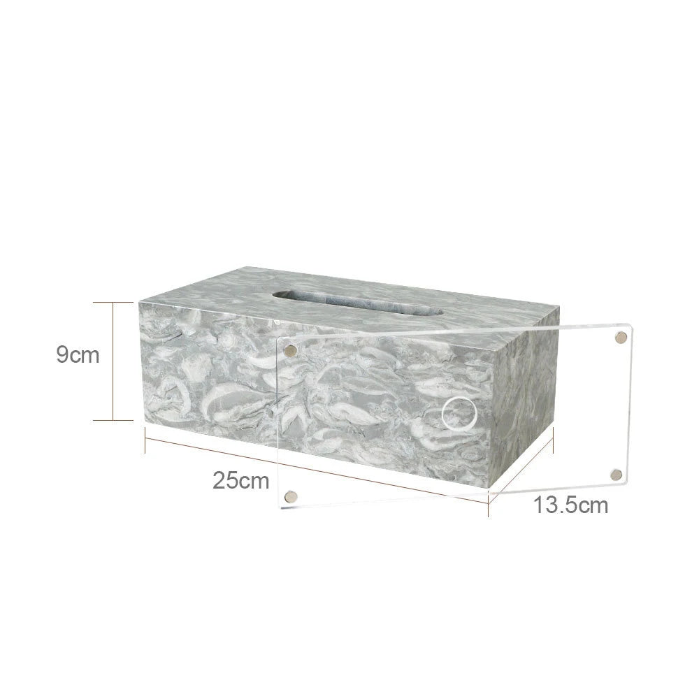 Natural Marble Tissue Box Decorative