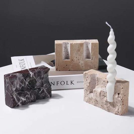 Natural Marble Stone Candle Holder