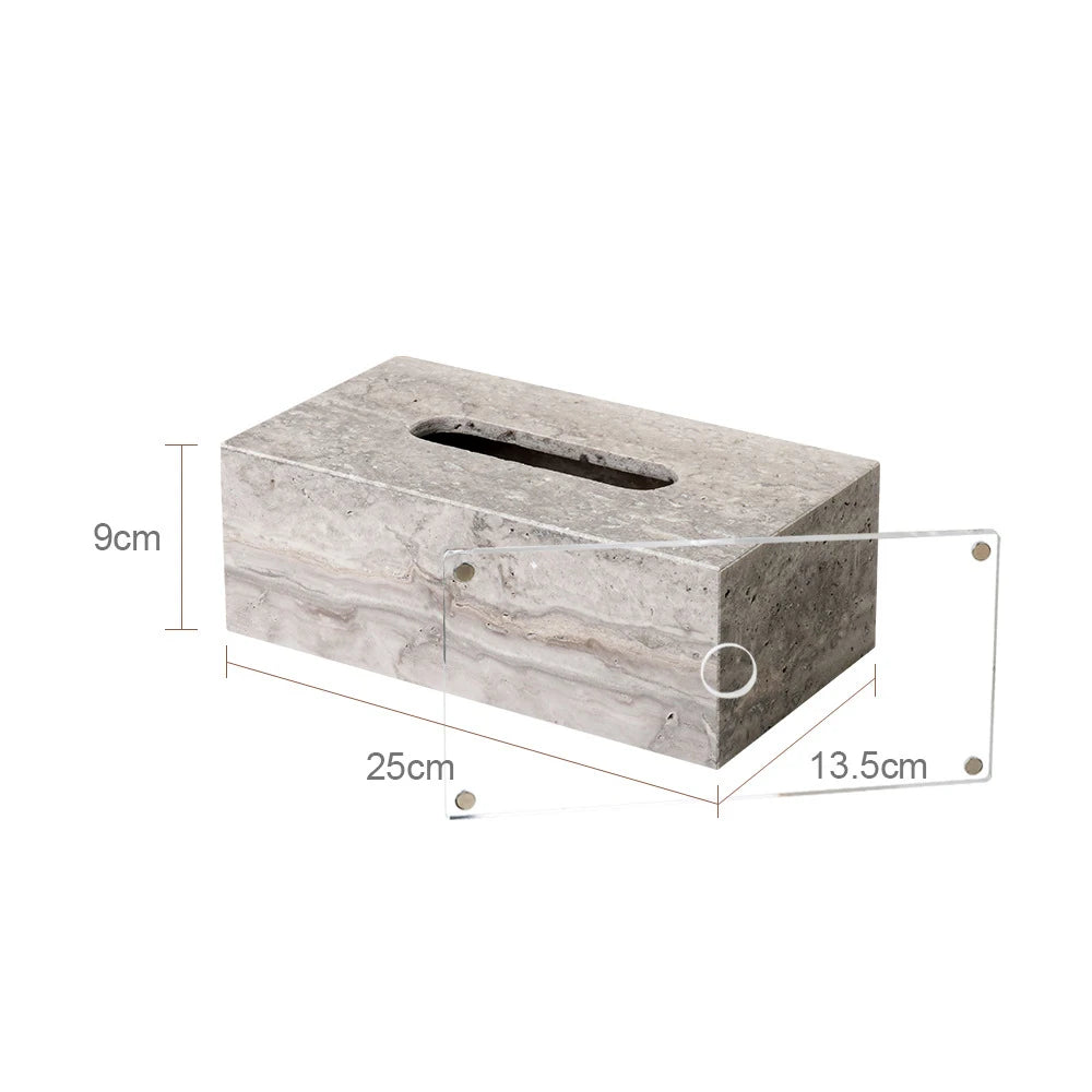 Natural Marble Tissue Box Decorative