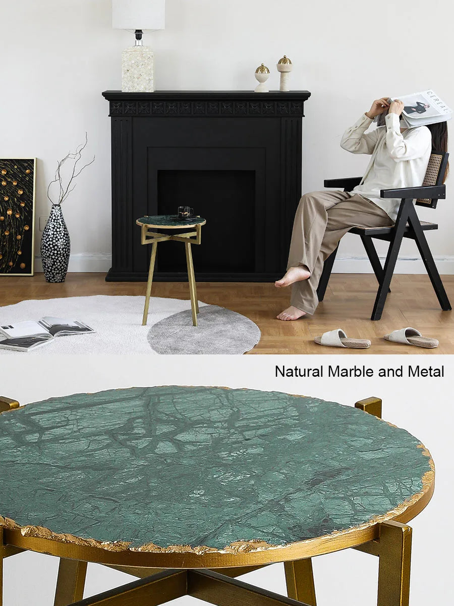 Round Marble End Table