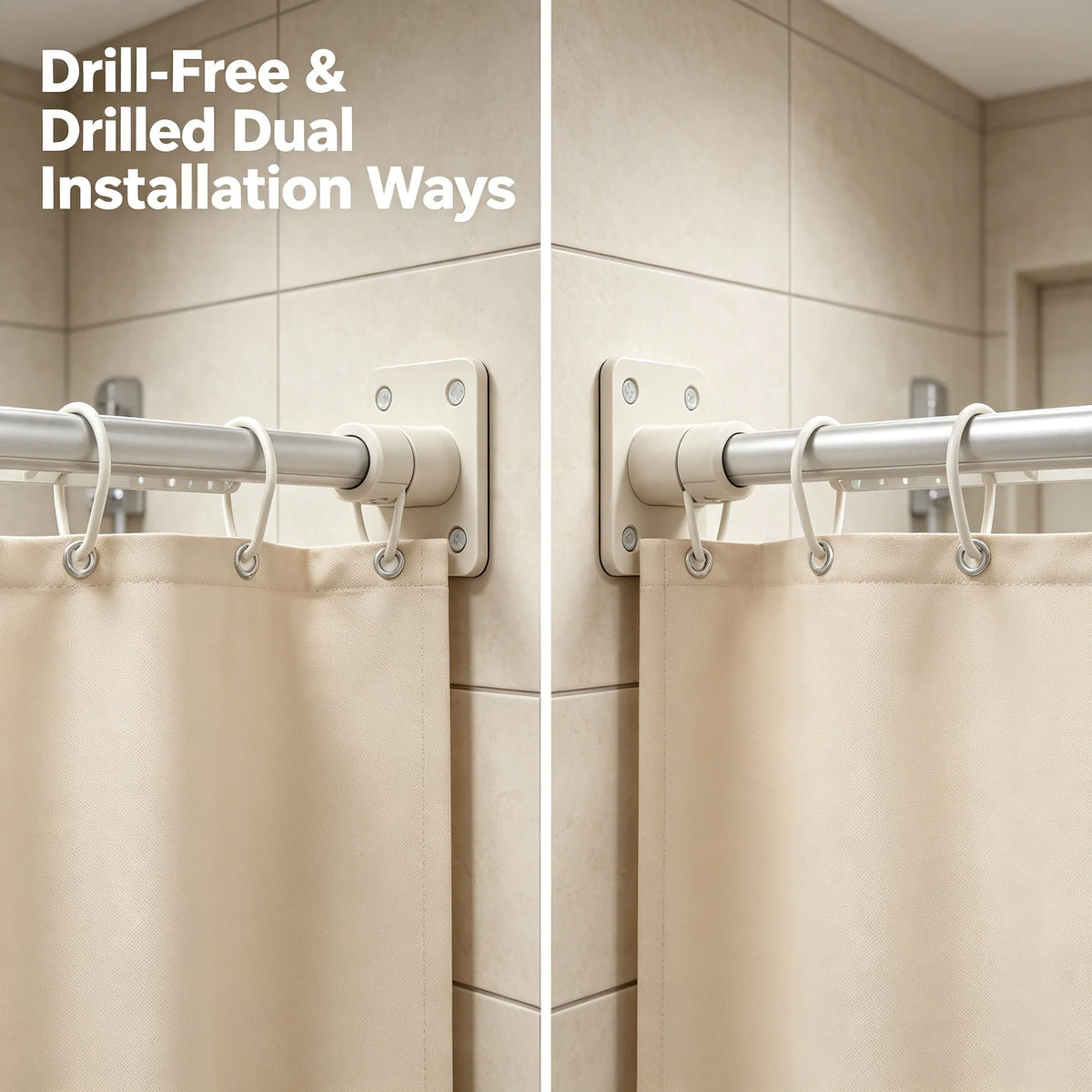 Folding Shower Curtain Set