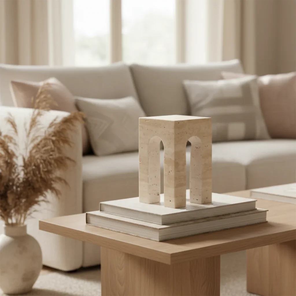 Travertine Accent Ornament