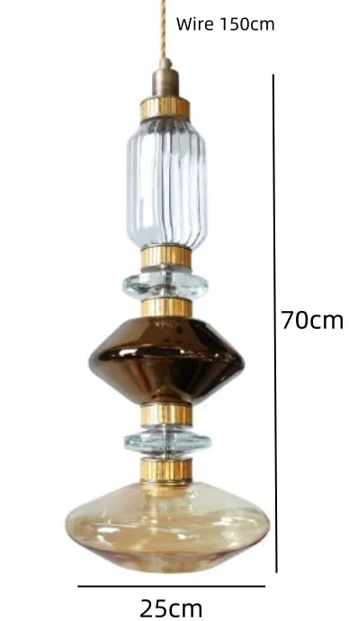 Amber Glass Pendant Lamp