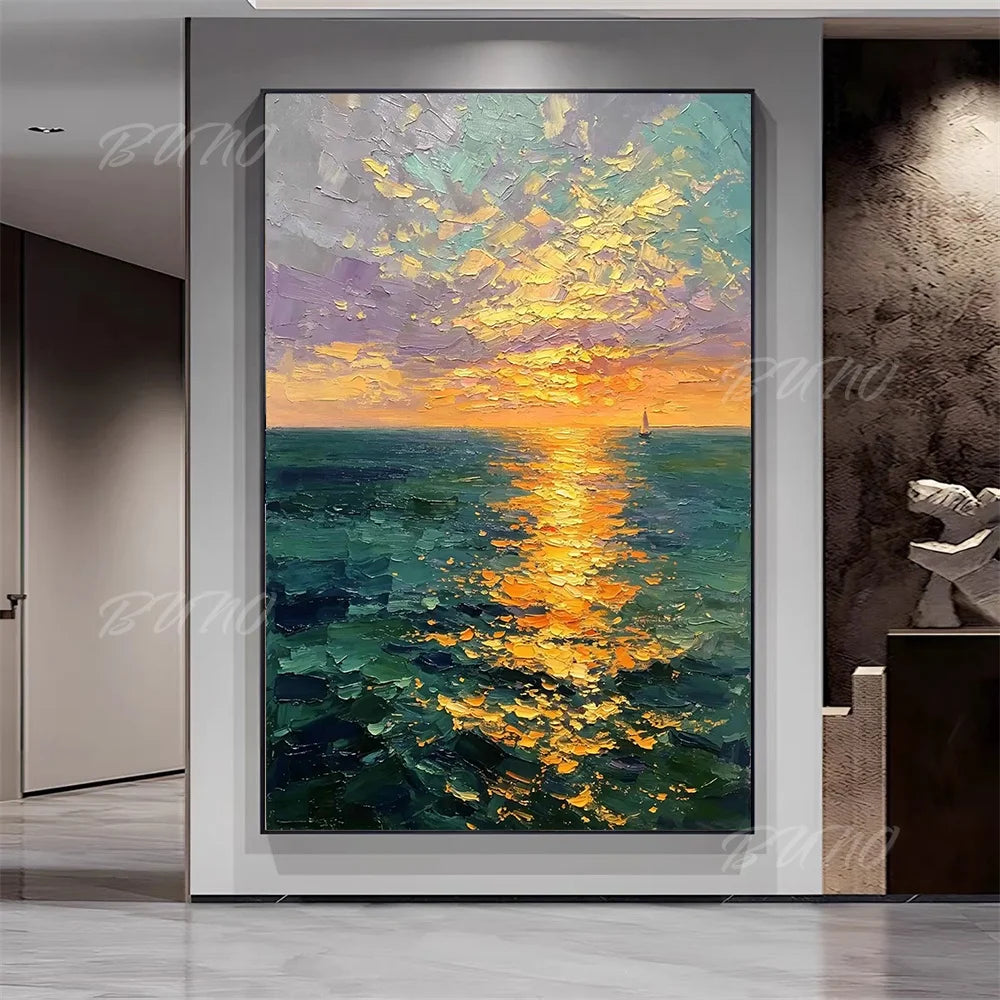 Sunset Sailboat Painting