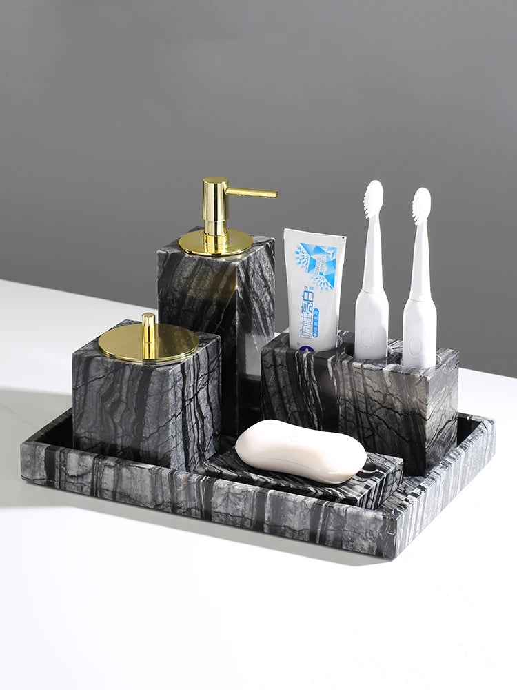 Tree Black Marble Vanity Set