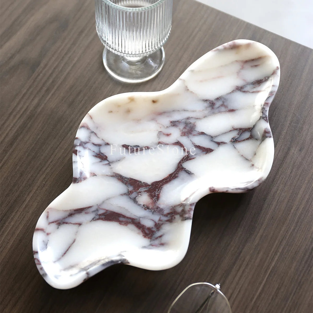 Purple Marble Jewellery Tray