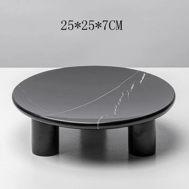 Footed Marble Fruit Plate