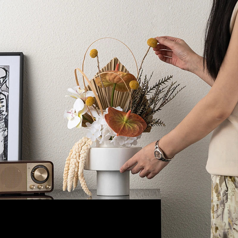 Natural Marble Pillar Vase