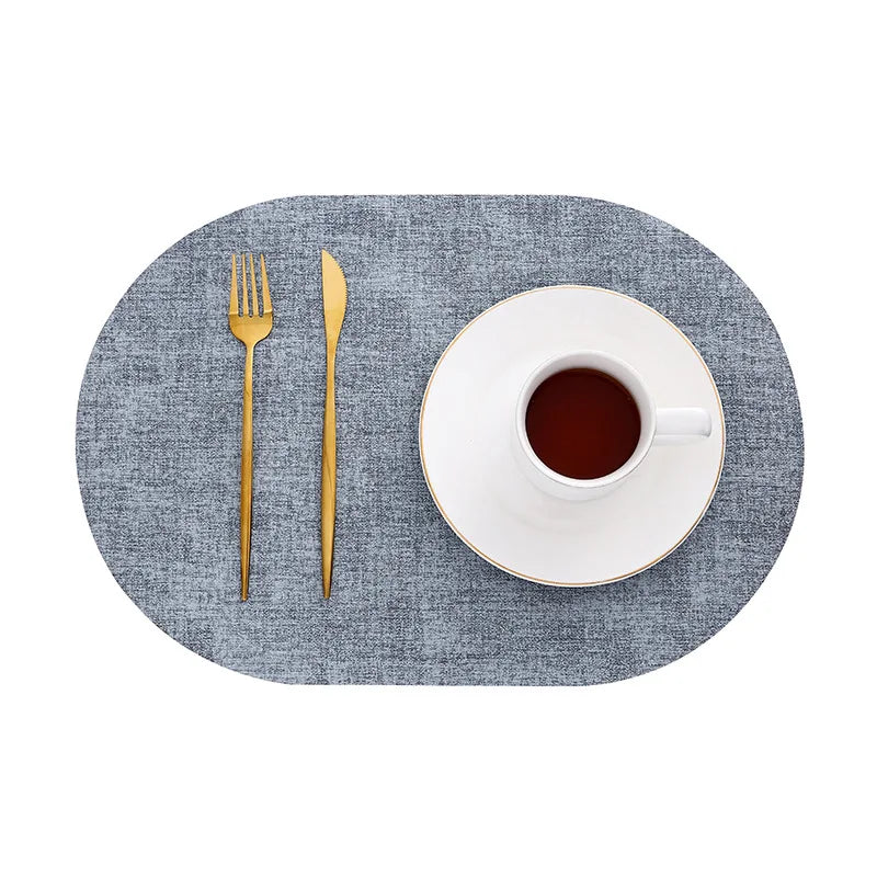 Oval Kitchen Leather Mats