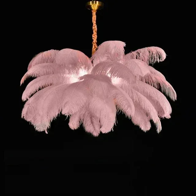 LED Nordic Feather Chandelier Modern