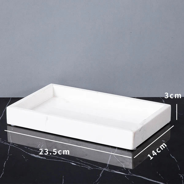 Minimalist Volakas White Natural Marble Set
