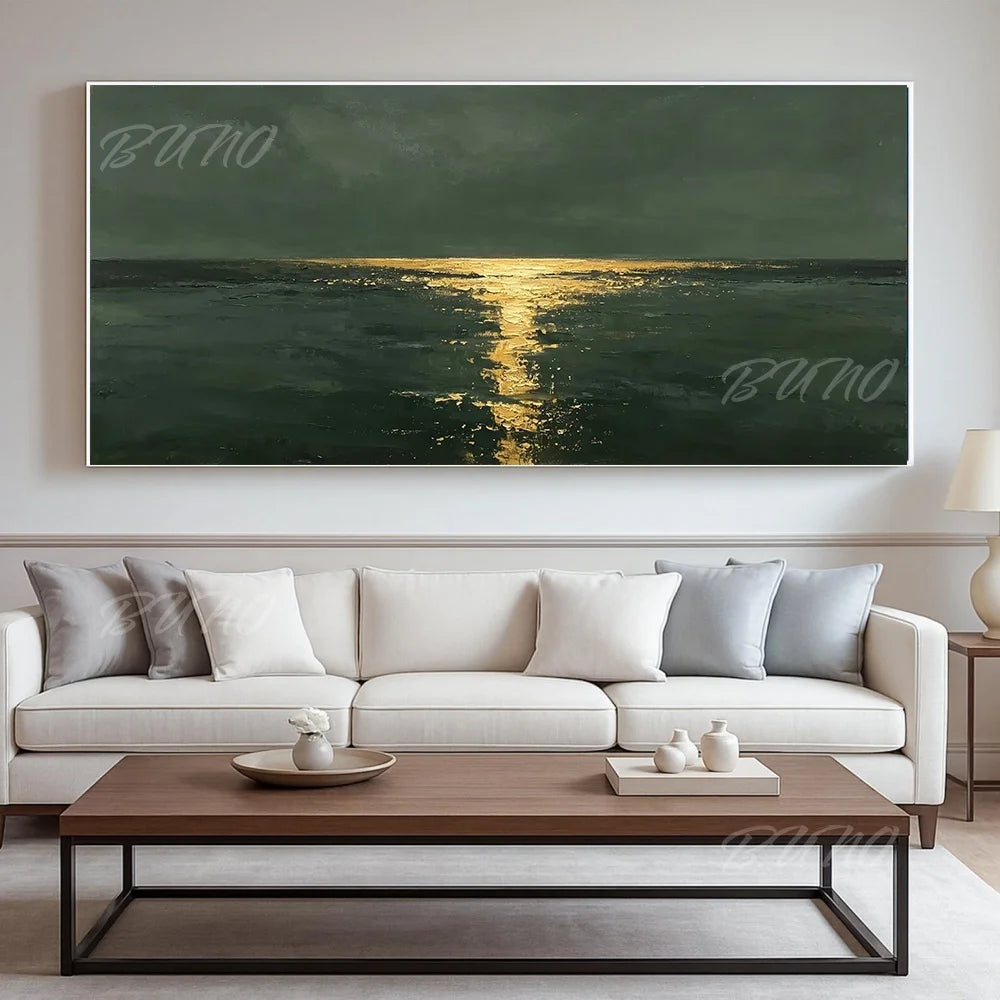 Coastal Impasto Wall Painting