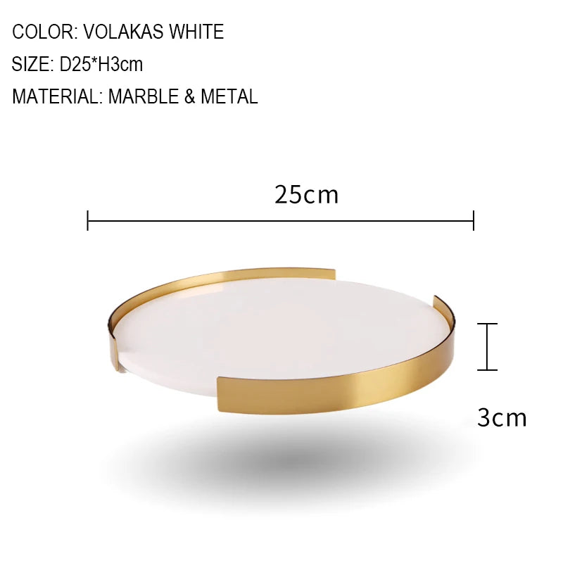 Scandinavian Decorative Natural Marble Tray