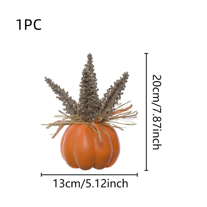 Wheat and Pumpkin Decor