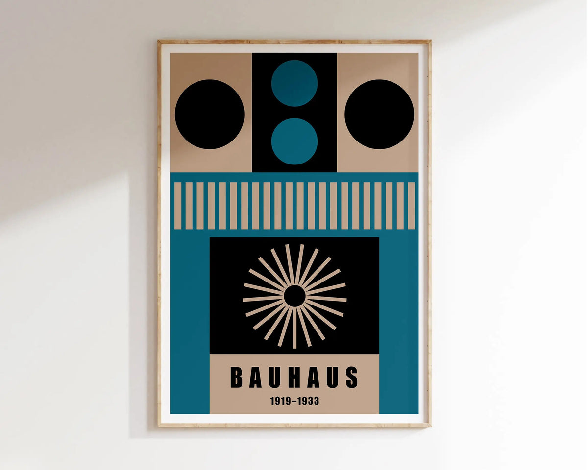 Bauhaus Geometric Poster