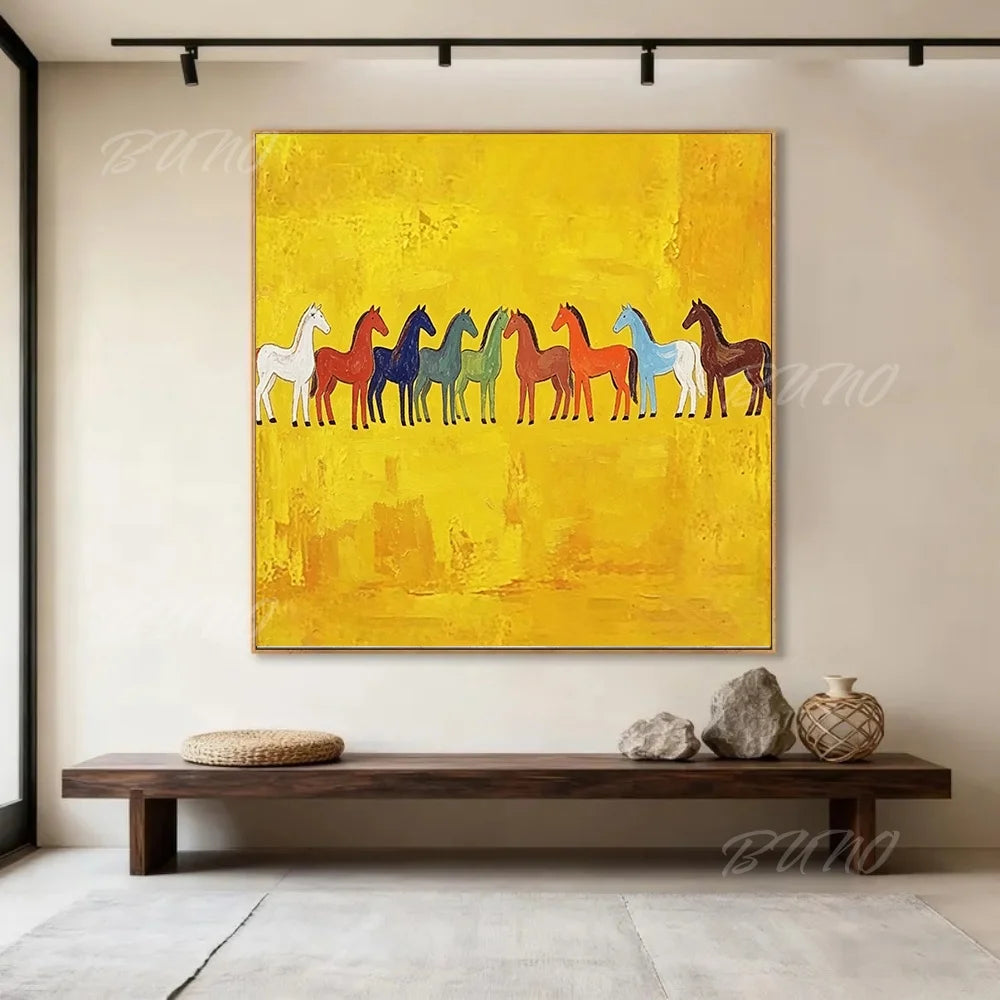 Whimsical Horses Painting