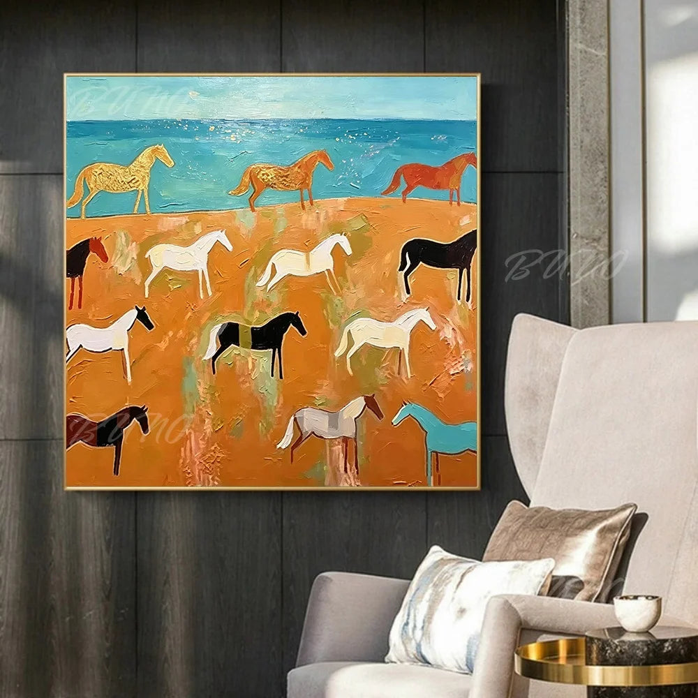 Modern Coastal Textured Painting
