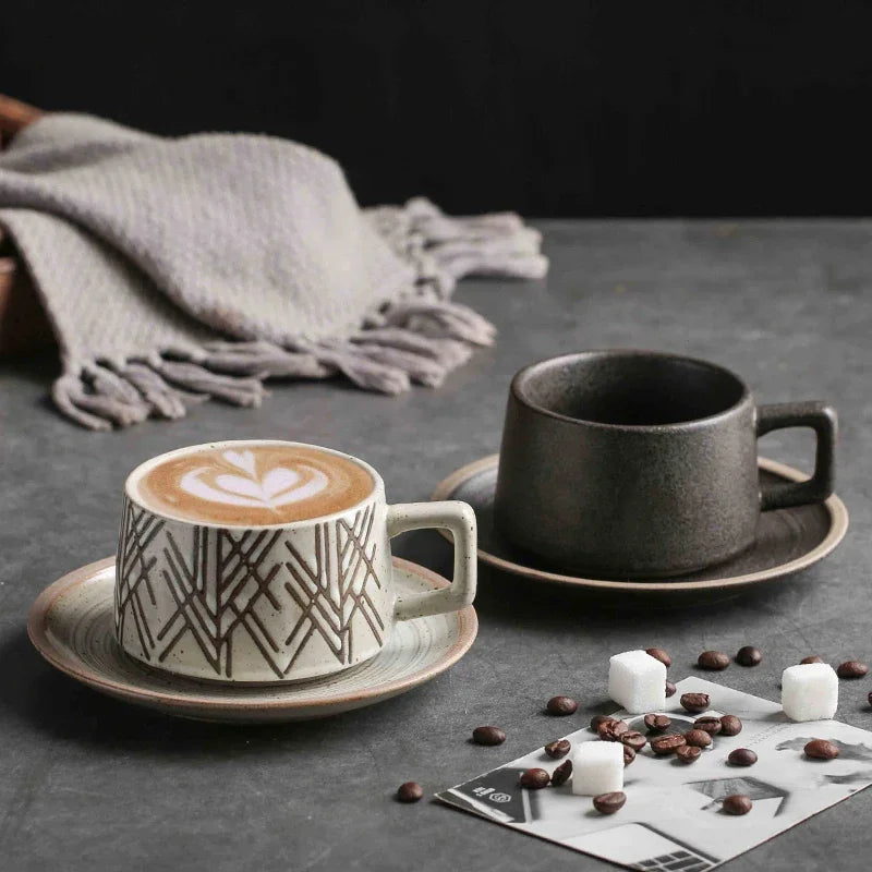 Coarse Pottery Cup Set