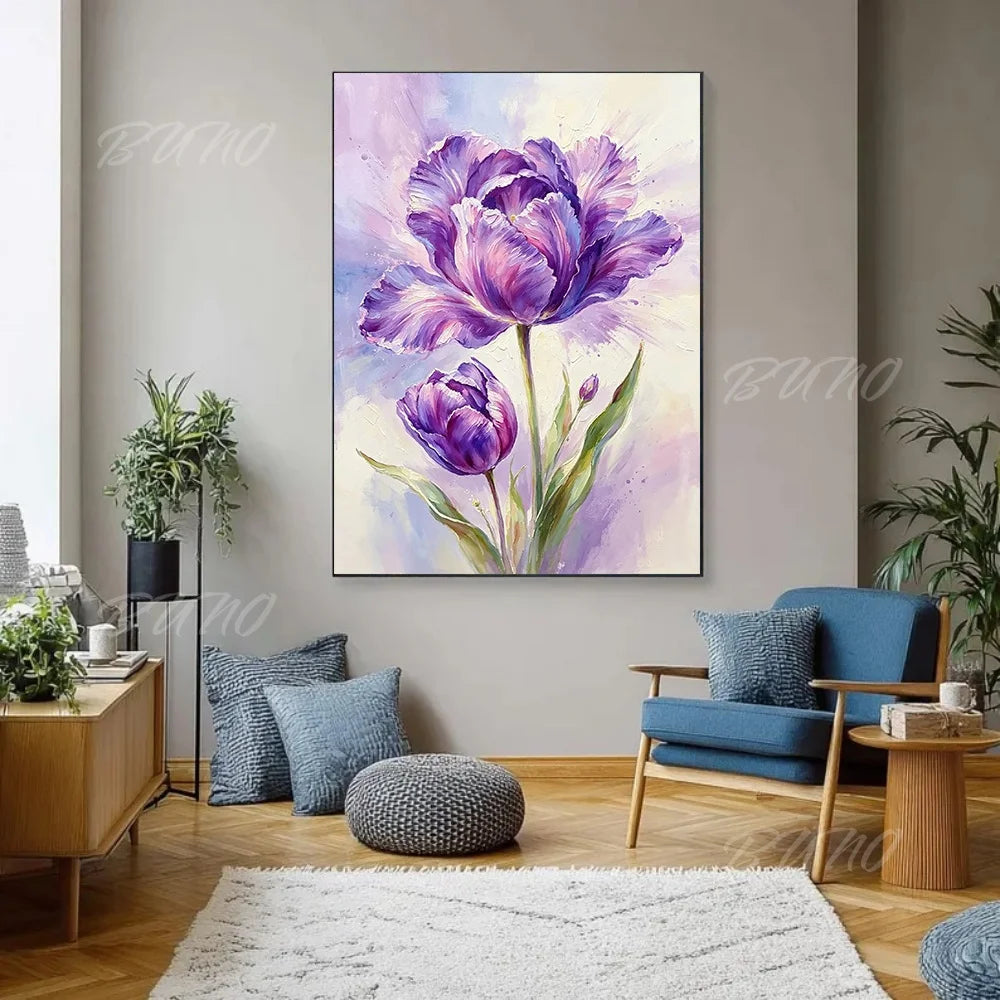 Dark Moody Floral Painting
