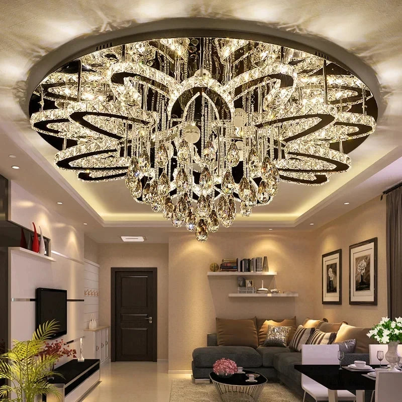Round RGB Crystal Chandelier