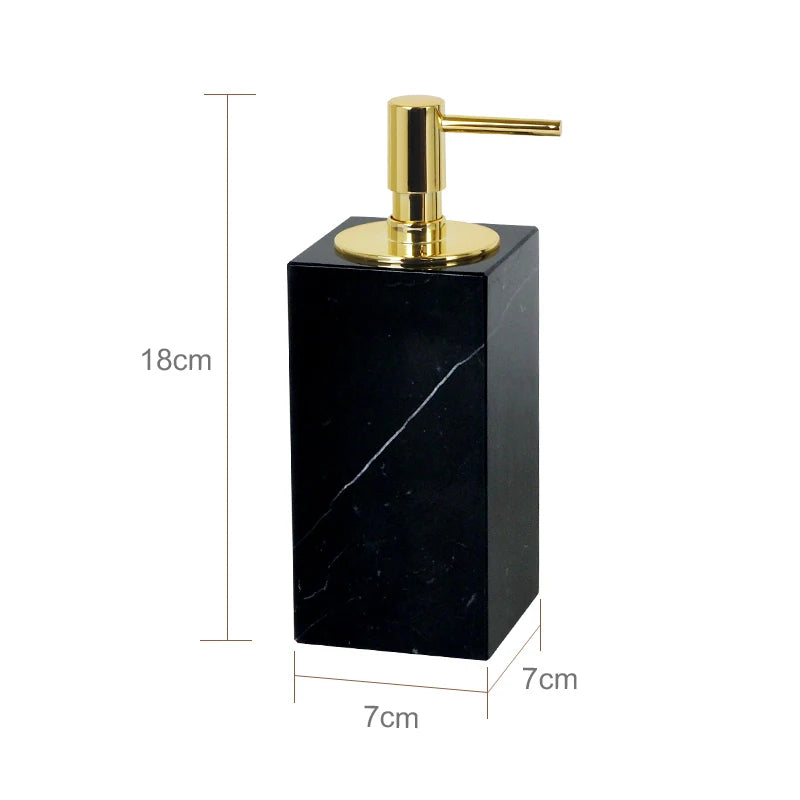 Black Nero Marquina Marble Bathroom Set