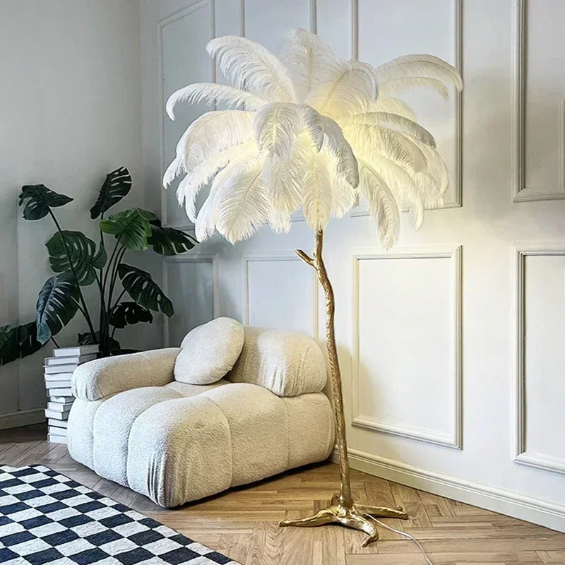 Feather LED Floor Lamp Nordic