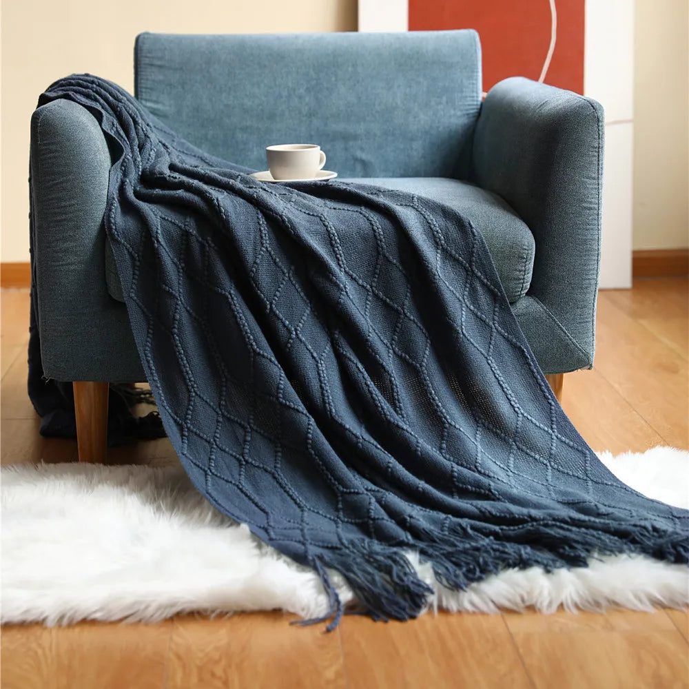 Boho Woven Throw Blanket