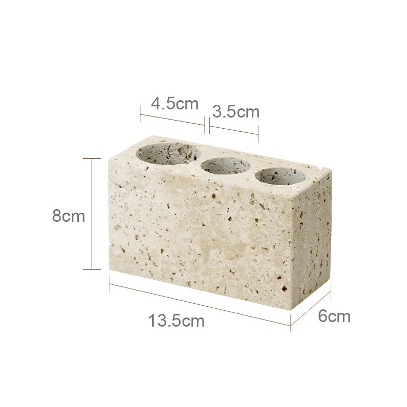 Travertine Bath Accessories Set