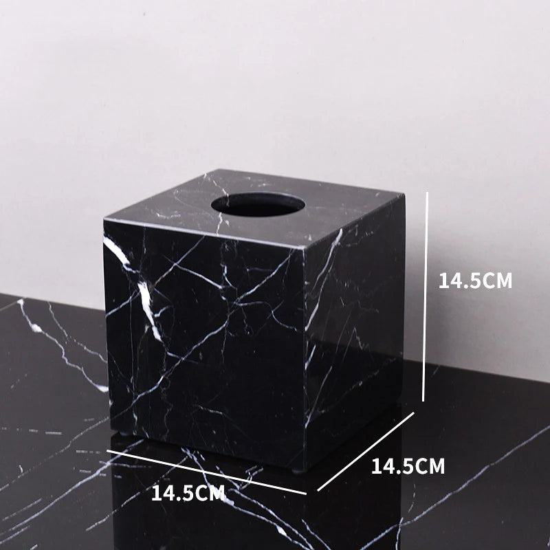 Nero Marquina Marble Bath Set