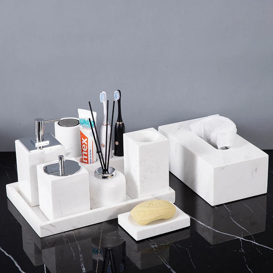 Volakos Marble Bath Set