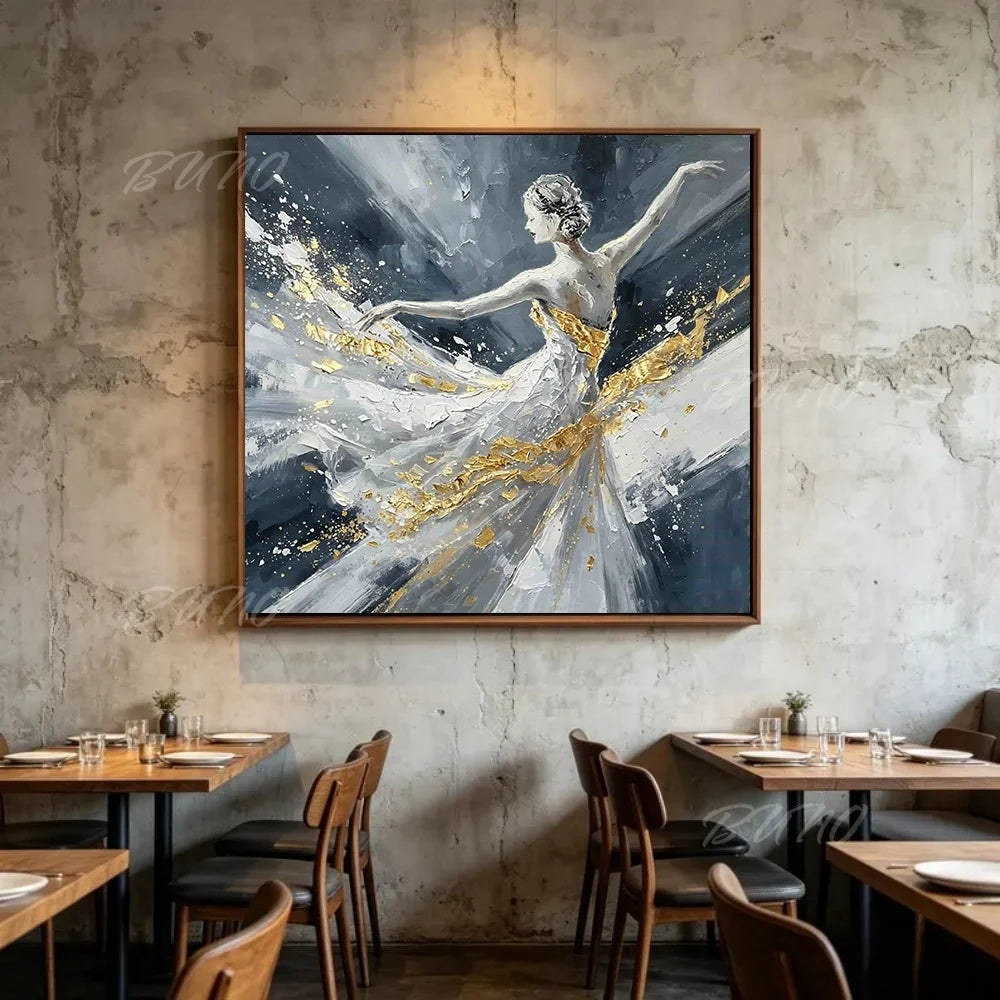 Gold Foil Canvas Painting