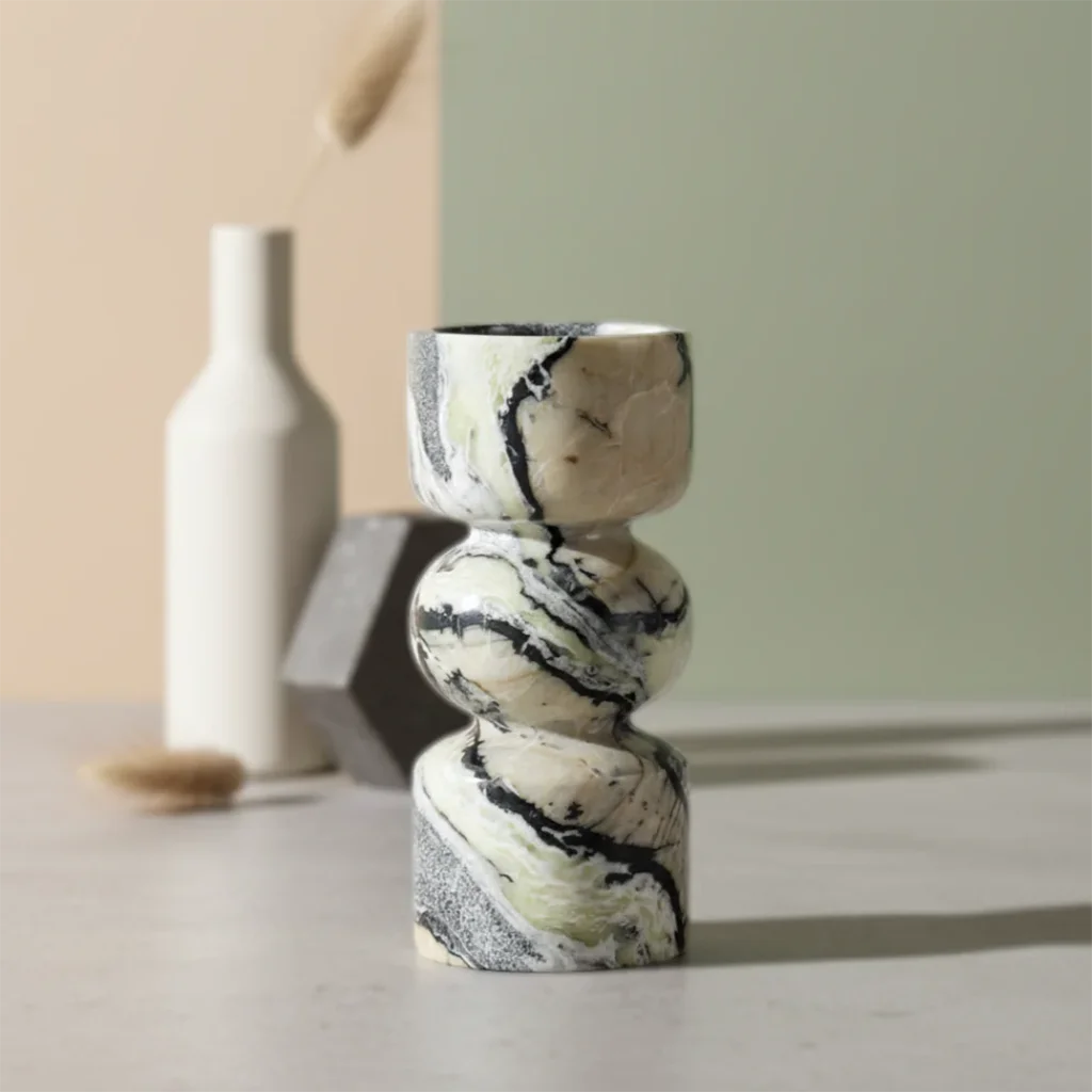 Natural Marble Candle Holders